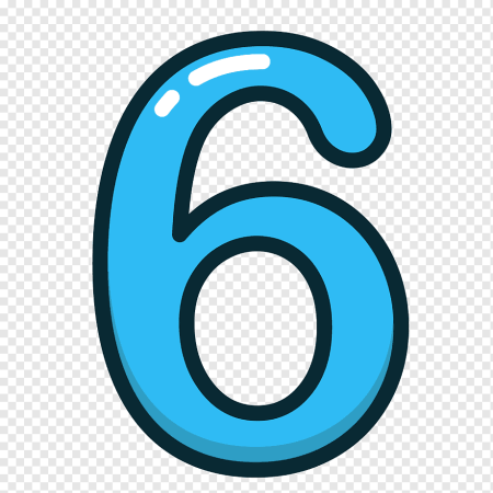 Шесть на прозрачном фоне