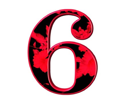 Красивая шестерка цифра