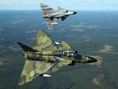 Боевой самолет Сааб 37 Вигген