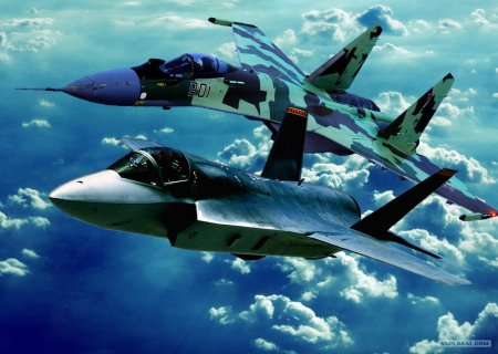 Военный самолет Су 35