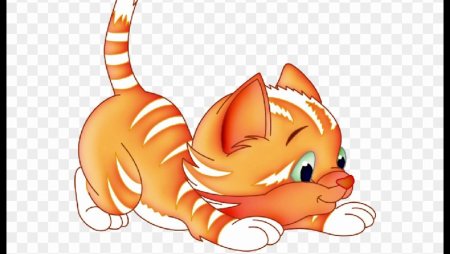 Рыжий кот мультяшный