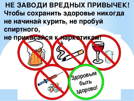 Не заводи вредных привычек