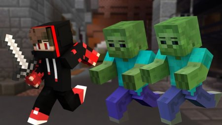 Майнкрафт битва с зомби