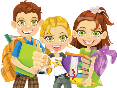 Мультяшные школьники