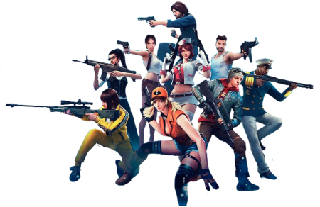 Фри фаер персонажи на белом фоне