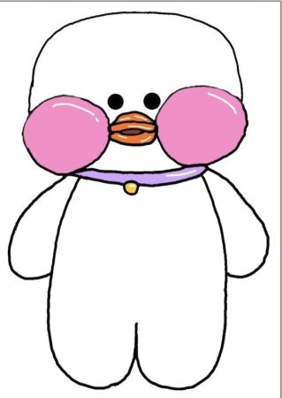 Раскраска одежда для уточки лалафанфан бумажную