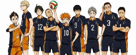 Аниме волейбол Карасуно на японском