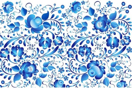 Гжельская роспись растительный узор