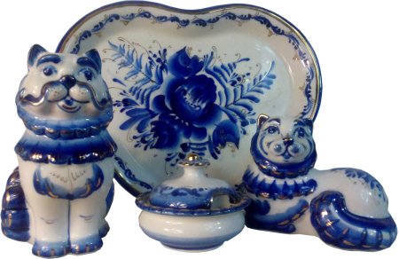 Народная керамика (Гжель, Скопин, Дымково, Каргополь).