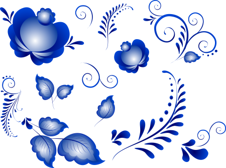 Элементы гжельской росписи