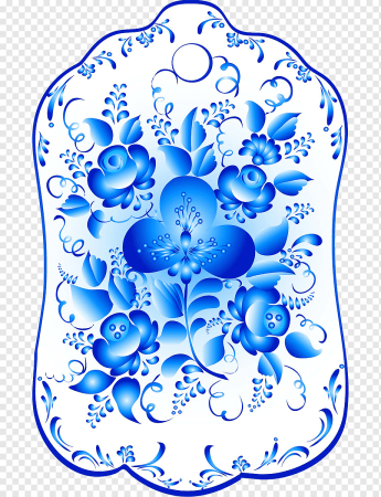 Гжель орнаментальная роспись