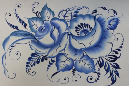 Гжель роспись роспись