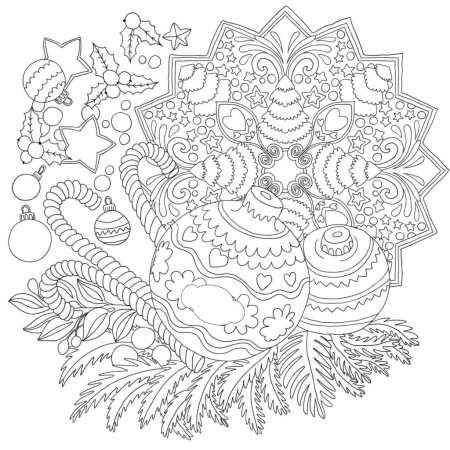 Новогодняя раскраска