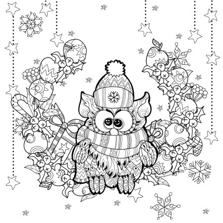 Новогодняя раскраска