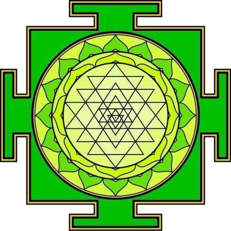 Шри Янтра желтая