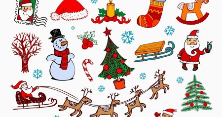 Новогодние наклейки для детей