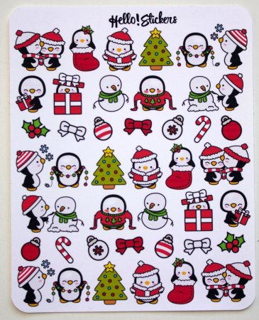 Новогодние самодельные наклейки