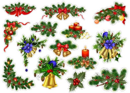 Цветные новогодние украшения