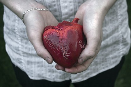 Человеческое сердце в руке