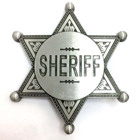 Значок шерифа дикий Запад