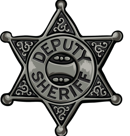 Звезда шерифа на прозрачном фоне