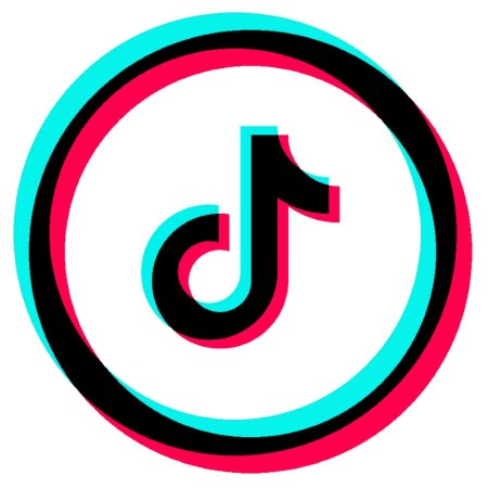 Тик ток на белом фоне