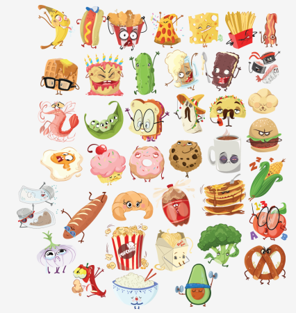 Стикеры еда