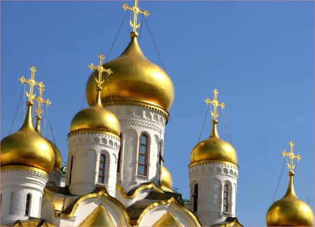 Купола Благовещенского собора Московского Кремля