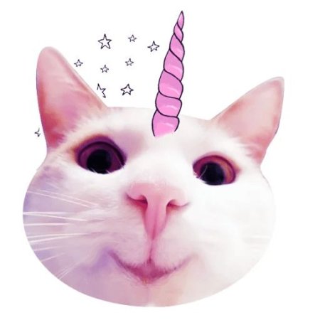 Котенок с рогом единорога