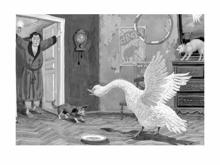 Каштанка Чехова черно-белая