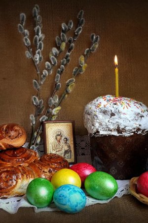 Пасхальный кулич Христос Воскресе