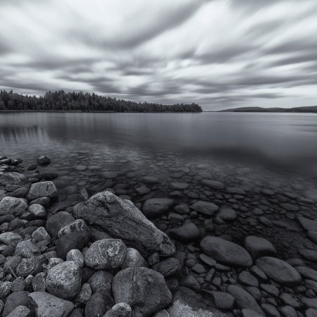 Черно белый пейзаж