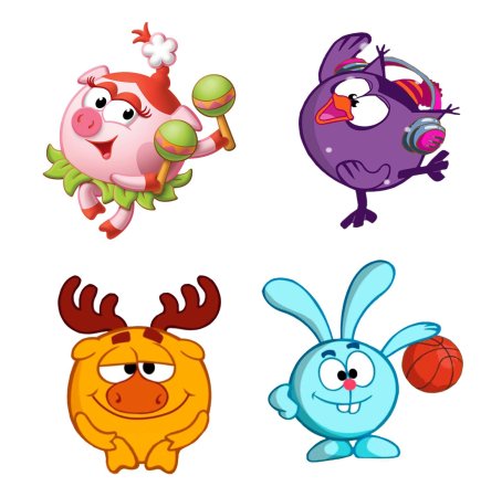 Герои Лосяш Крош