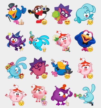 Персонажи мультфильма Смешарики