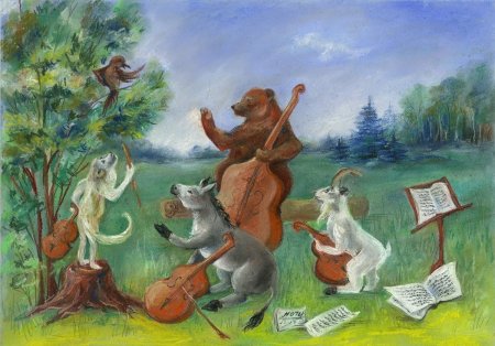 Иллюстрация к басне Крылова квартет