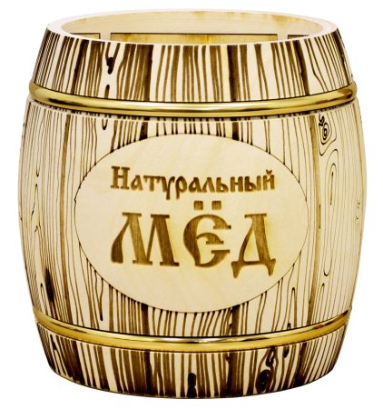 Мед в деревянной бочке