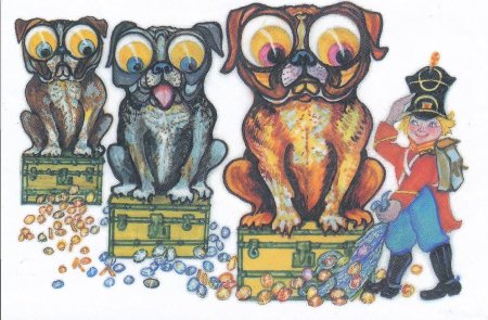 Собака из сказки Андерсена огниво