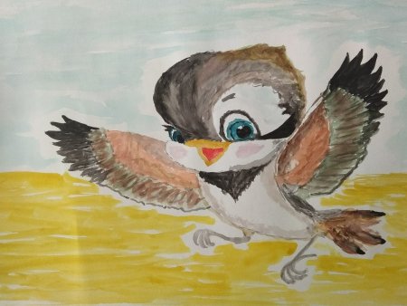 Воробьишко рисунок