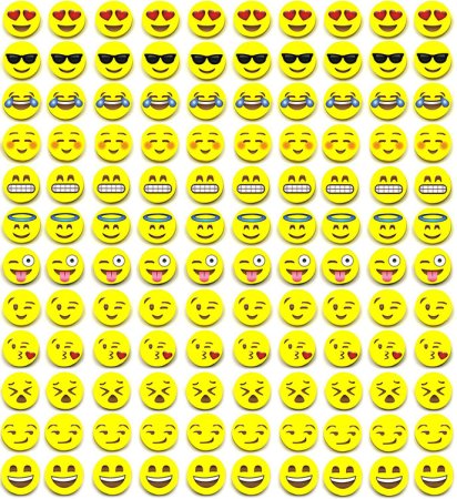 Мини Стикеры смайлики