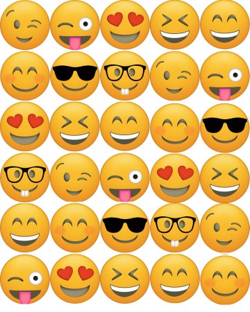 Смайлики много