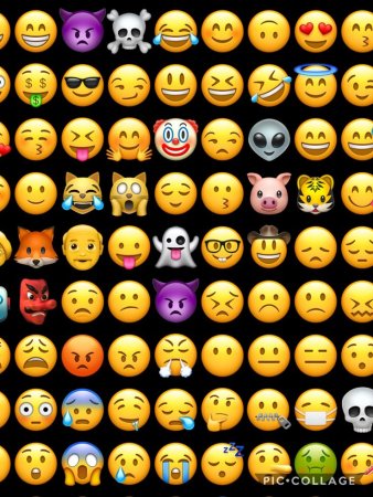 Смайлики много