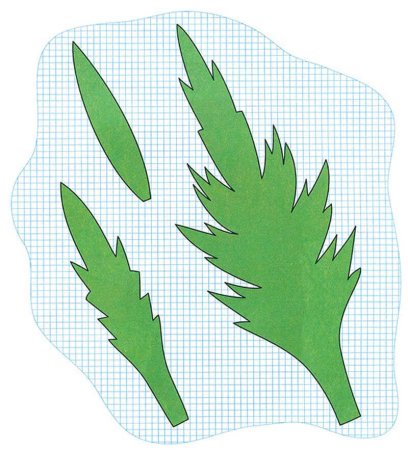 Трафарет листьев ромашки