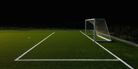 Футбольные ворота на стадионе
