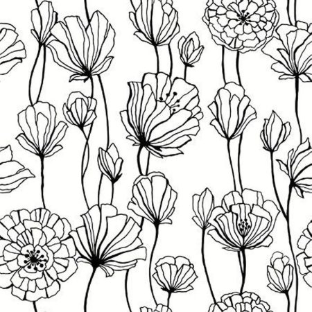 Цветочный принт графичный