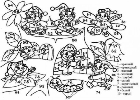 Раскраска с примерами