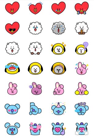 БТС Стикеры bt21