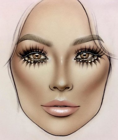 Лицо девушки рисунок