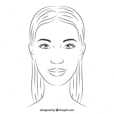 Эскиз лица для макияжа