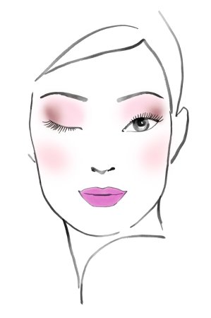 Макет лица женщины