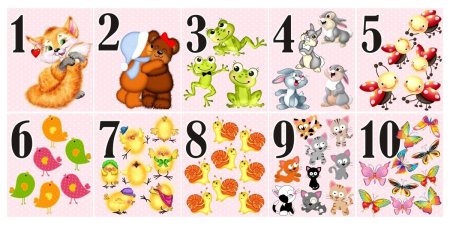 Карточки с цифрами для детей